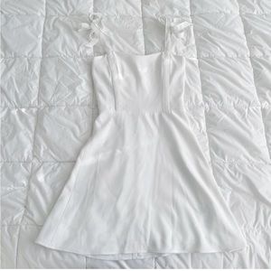 Aritzia Sunday Best White Linen Tie Strap Dress